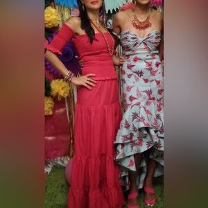 Pinko Red Maxi Dress